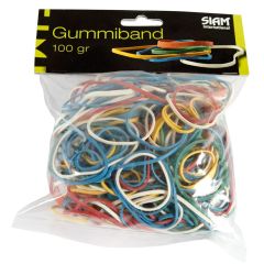 Siam Gummiband sorterade storlekar 250 st/100 gram/fp
