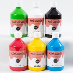 Creativ Company Akrylfärg blank 500ml mix 6 st/fp