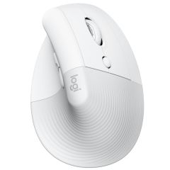 Logitech Datormus Lift Vertical Ergo vit/grå