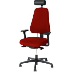 Lanab Stol 6340 inkl. hjul röd