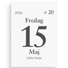 Burde Dagblock 75x107mm 2026