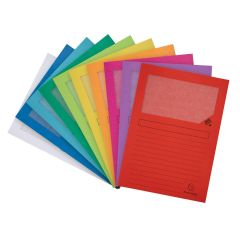 Exacompta Mapp fönster sorterade färger 10/fp