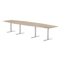 Lanab Konferensbord 4200 x 1200 mm Vit ask/Silver