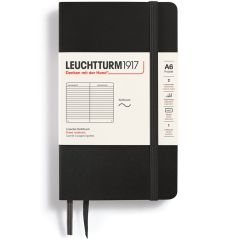 Leuchtturm Anteckningsbok A6 soft linjerad black