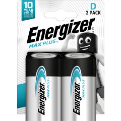 Energizer Batteri Max Plus Alk D LR20 2p