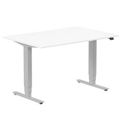 Lanab Skrivbord höj- och sänkbart Ergofunk Max 120x80 cm vit/silver