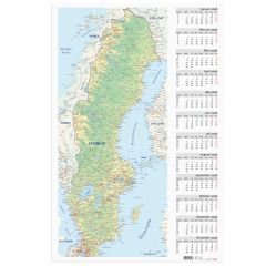 Burde Väggblad Sverigekarta 2026
