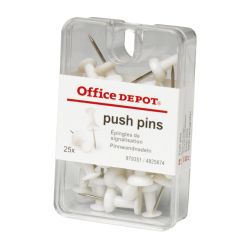 Kartnålar Push-pin vit 25 st/fp