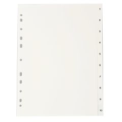 White Box Register vit PP A4 1-10