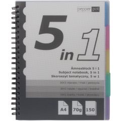 Pepper pot Ämnesblock 5flikar A4 150blad