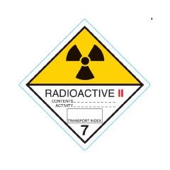 RL Farligt gods-etiketter 7.2 Radioactive II 250 st/rulle