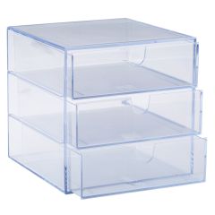 Palaset Förvaringsbox 3-lådor transparent
