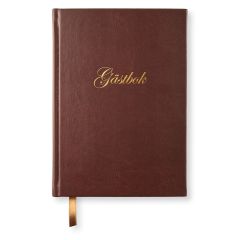 Paperstyle Gästbok Konstläder Brun