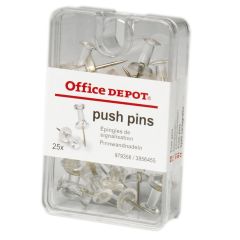 Kartnålar Push-pin transparent 25 st/fp