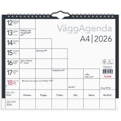 Burde Väggkalender 2026 agenda A4
