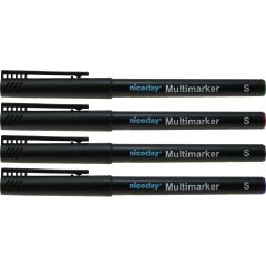 Niceday Märkpenna superfine permanent 4-set