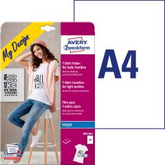 Avery Fotopapper A4 T-shirt ljus 5/fp