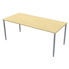 Lanab Skrivbord 180 x 80 cm björkmelamin/silver