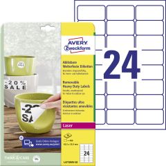 Avery Etikett L4773 63,5x33,9mm 480f