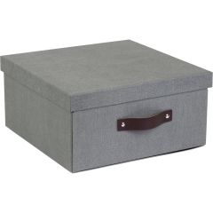 Bigso Förvaringsbox Levi canvas grå