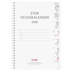 Burde Stor Veckokalender 2026 refill