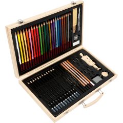 Creotime Skiss- och ritset trälåda