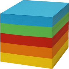 White Box Blockkub 9x9x8cm ej lim färgade blad