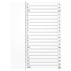 White Box Register vit kartong A4 A-Ö