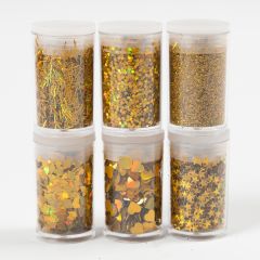 Creativ Company Glittermix biologiskt nedbrytbart guld 6x5g
