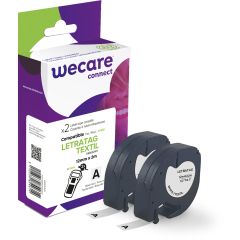 Wecare Märkband pl/text vit 2p