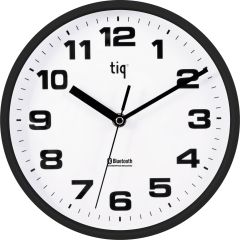 Tiq Väggklocka Bluetooth Ø230 mm svart