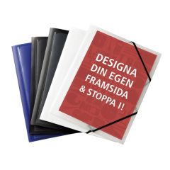 Snoddmapp PP Ficka A4 3-klaffar transparent