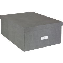 Bigso Förvaringsbox Katrin canvas grå