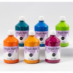 Creativ Company Akrylfärg glitter mix 500ml 6st/fp