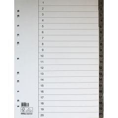 Register flikförstärkt A4 1-20