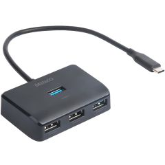 Deltaco USB-C hubb med 4 USB-A portar