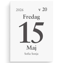 Burde Dagblock 44x63mm 2026