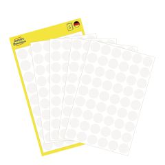 Avery Etikett 12mm rund vit 270/fp