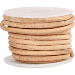 Creativ Company Lädersnöre 4mm 5m natur