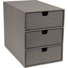 Bigso 3-lådsbyrå Ingrid canvas grå