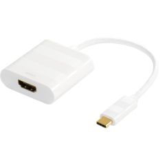 Deltaco Adapter USB-C - HDMI 0,2 Meter vit