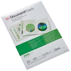 GBC Lamineringsfickor A3 125 mikron Gloss 25/fp - ytterligare vy