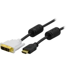 Deltaco HDMI ha-DVI-D Sing Link ha 2 Meter Svart