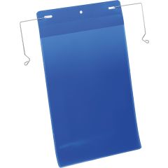 Durable Plastficka A4S trådbyg blå 50f