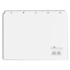 Durable Ledkort A5L vit A-Z