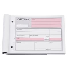 Burde Kvittensblock A6L 2x 50 blad
