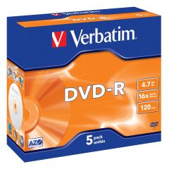 Verbatim DVD-R 16x Jewel 5 st/fp