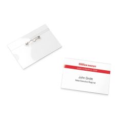 Namnskylt 90 x 60 mm nål 50 st/fp