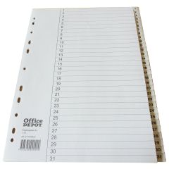 White Box Register vit PP A4 1-31