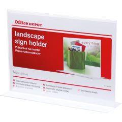 Skyltställ A4L T-fot transparent